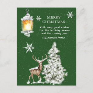 Carte Postale Noël rustique traditionnel