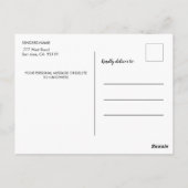 Carte Postale Noël rustique traditionnel (Dos)