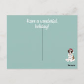 Carte Postale Noël Saint Bernard (Dos)