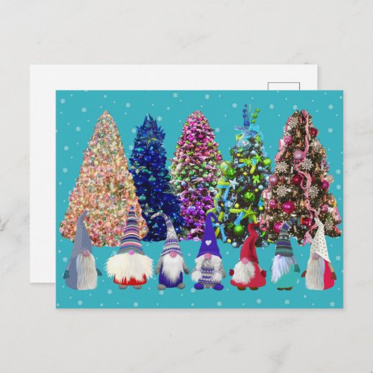 Carte Postale Noël Scandi Gnomes (Devant / Derrière)