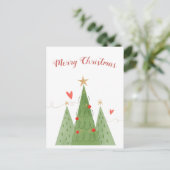 Carte Postale Noël scandinave nordique de vacances amusant et lu (Debout devant)