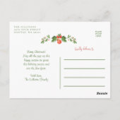 Carte Postale Noël scandinave nordique de vacances amusant et lu (Dos)