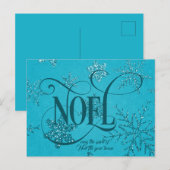 Carte Postale NOEL Script Noël (Devant / Derrière)