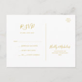 Carte Postale Noël Simple Élégant | Réponse RSVP Mariage Rouge (Dos)