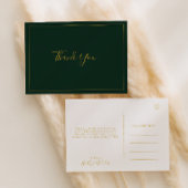 Carte Postale Noël simple et élégant | Merci Mariage vert