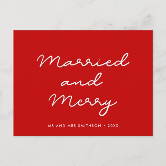 Carte Postale Noël simple et marié (Devant)