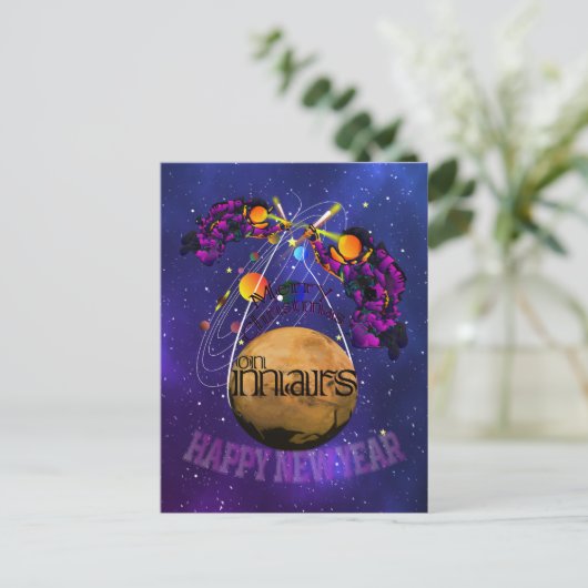 Carte Postale Noël sur MARS (Debout devant)