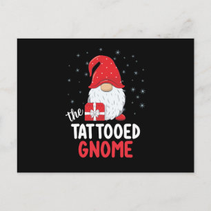 Carte Postale Noël tatoué mignon Gnome