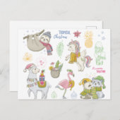 Carte Postale Noël tropical (Devant / Derrière)