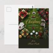 Carte Postale Noël vacances de golf (Devant / Derrière)