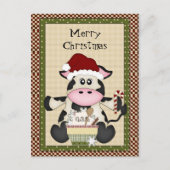 Carte postale Noël Vache (Devant)