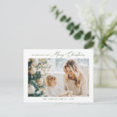 Carte postale | Noël vert moderne (Debout devant)