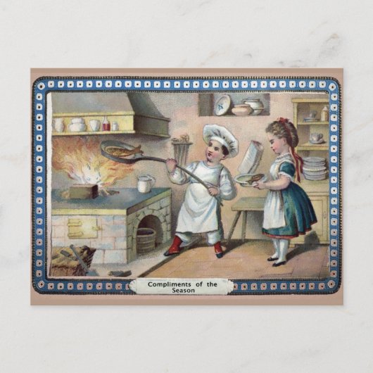 Carte Postale Noël Victorian Cook (Devant)