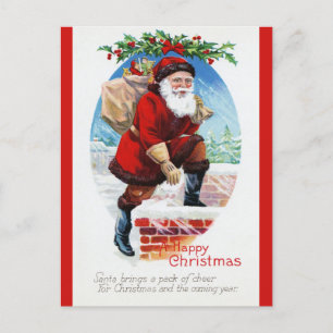 Carte Postale Noël Victorien de Mare Vintage Père Noël