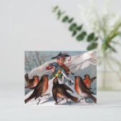 Carte Postale Noël victorien vintage (Debout devant)