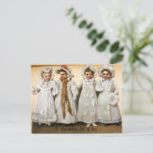 Carte Postale Noël victorien vintage (Debout devant)