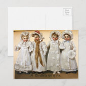 Carte Postale Noël victorien vintage (Devant / Derrière)