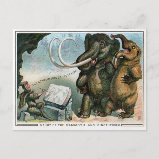 Carte Postale Noël victorien vintage (Devant)