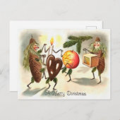 Carte Postale Noël victorien vintage (Devant / Derrière)