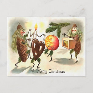 Carte Postale Noël victorien vintage