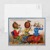 Carte Postale Noël victorien vintage (Devant / Derrière)