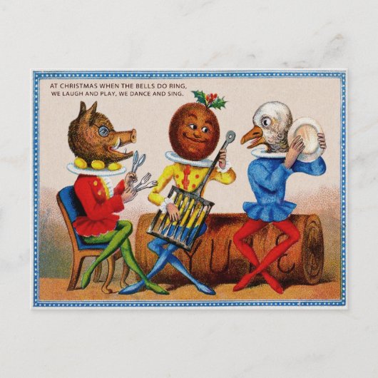 Carte Postale Noël victorien vintage (Devant)