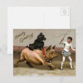 Carte Postale Noël victorien vintage (Devant / Derrière)