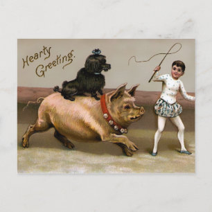 Carte Postale Noël victorien vintage