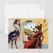 Carte Postale Noël victorien vintage (Devant / Derrière)