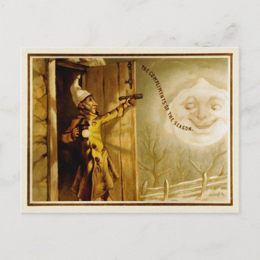 Carte Postale Noël victorien vintage (Devant)