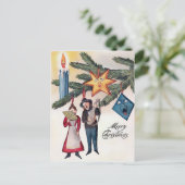 Carte Postale Noël victorien vintage (Debout devant)