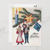 Carte Postale Noël victorien vintage (Devant / Derrière)