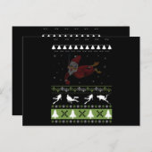 Carte Postale Noël Vilain Plongée Plongée Plongée Xmas Pj Pajama (Devant / Derrière)