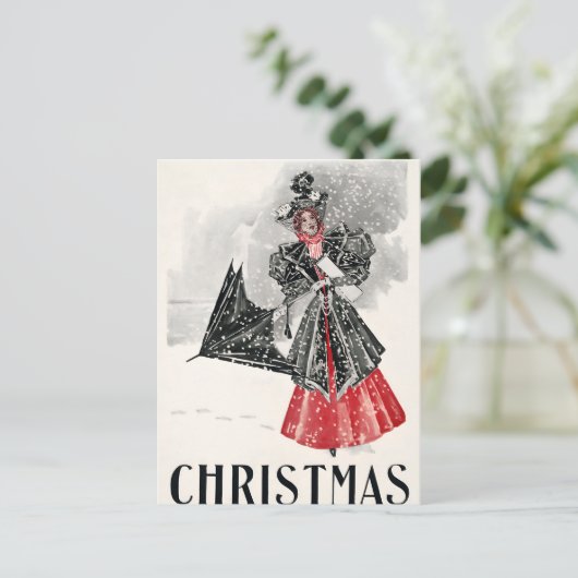 Carte Postale Noël vintage (Debout devant)