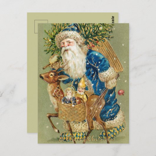 Carte Postale Noël vintage (Devant / Derrière)