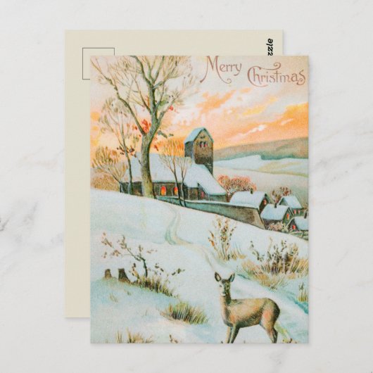 Carte Postale Noël vintage (Devant / Derrière)