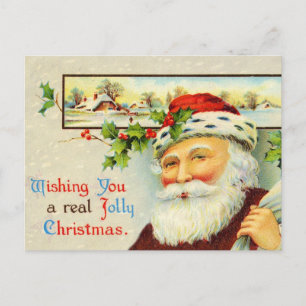 Carte postale Noël vintage du Père Noël