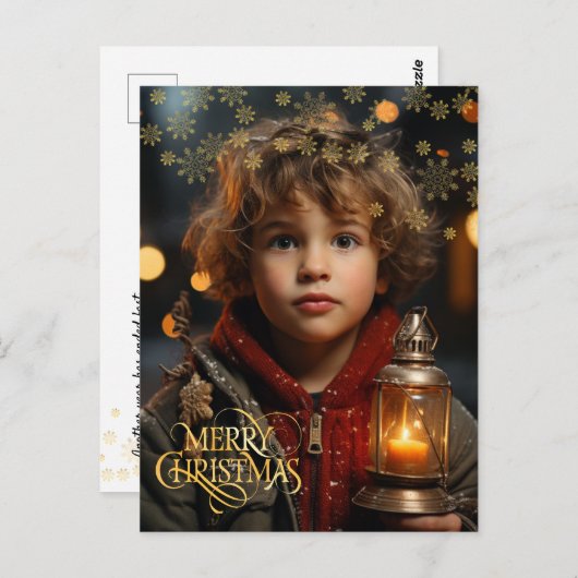 Carte Postale Noël. Vintage. Félicitations. (Devant / Derrière)