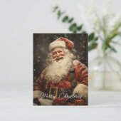 Carte Postale Noël vintage Jolly Santa Claus (Debout devant)