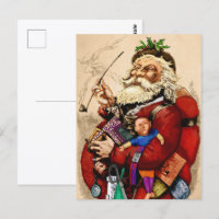 Noël vintage, jouets en pipe de Père Noël victorie