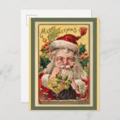 Carte Postale Noël Vintage Père Noël (Devant / Derrière)
