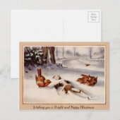 Carte Postale Noël vintage victorien (Devant / Derrière)