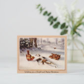 Carte Postale Noël vintage victorien (Debout devant)