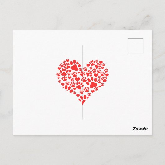 Carte Postale Noël Voeux Chien Chiot Baisers Joli Animal Personn (Dos)