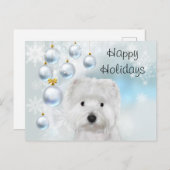 Carte Postale Noël Westie (Devant / Derrière)