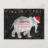 Carte Postale Noël White Elephant échange de cadeaux (Devant)