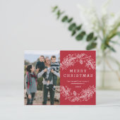 Carte postale Noël Wreath Holiday - Berry (Debout devant)
