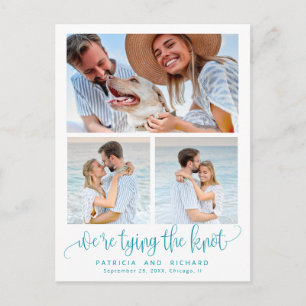Carte Postale Noeud au mariage Enregistrer la date 3 Photo