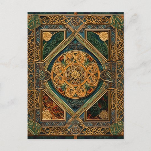 Carte Postale Noeud celtique coloré (Devant)