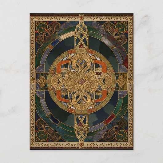 Carte Postale Noeud celtique coloré (Devant)